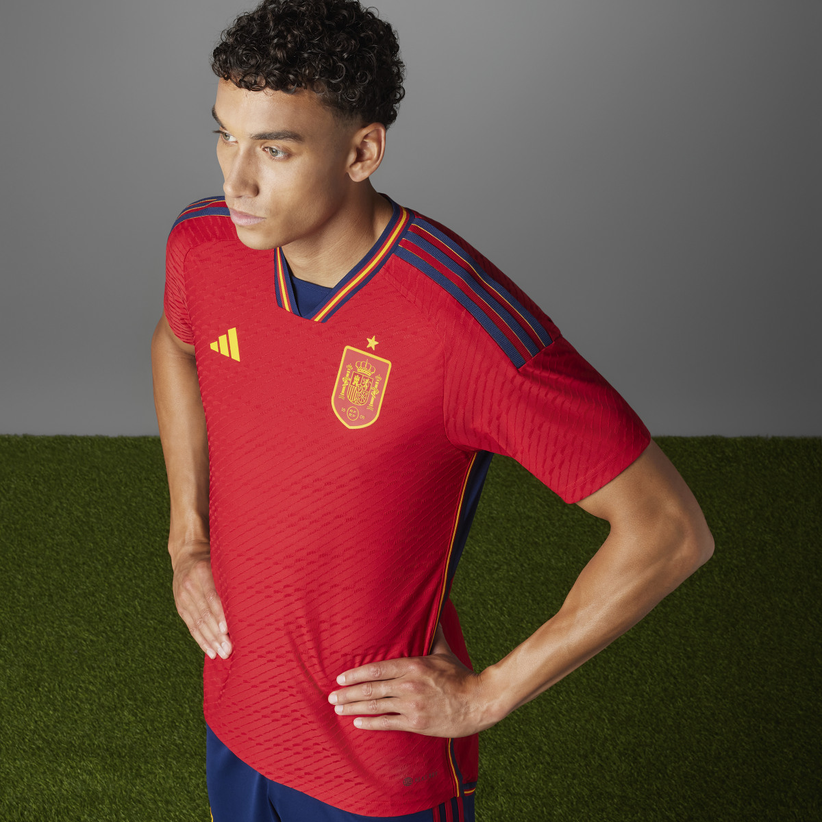 Adidas Spain 22 Home Authentic Jersey. 7