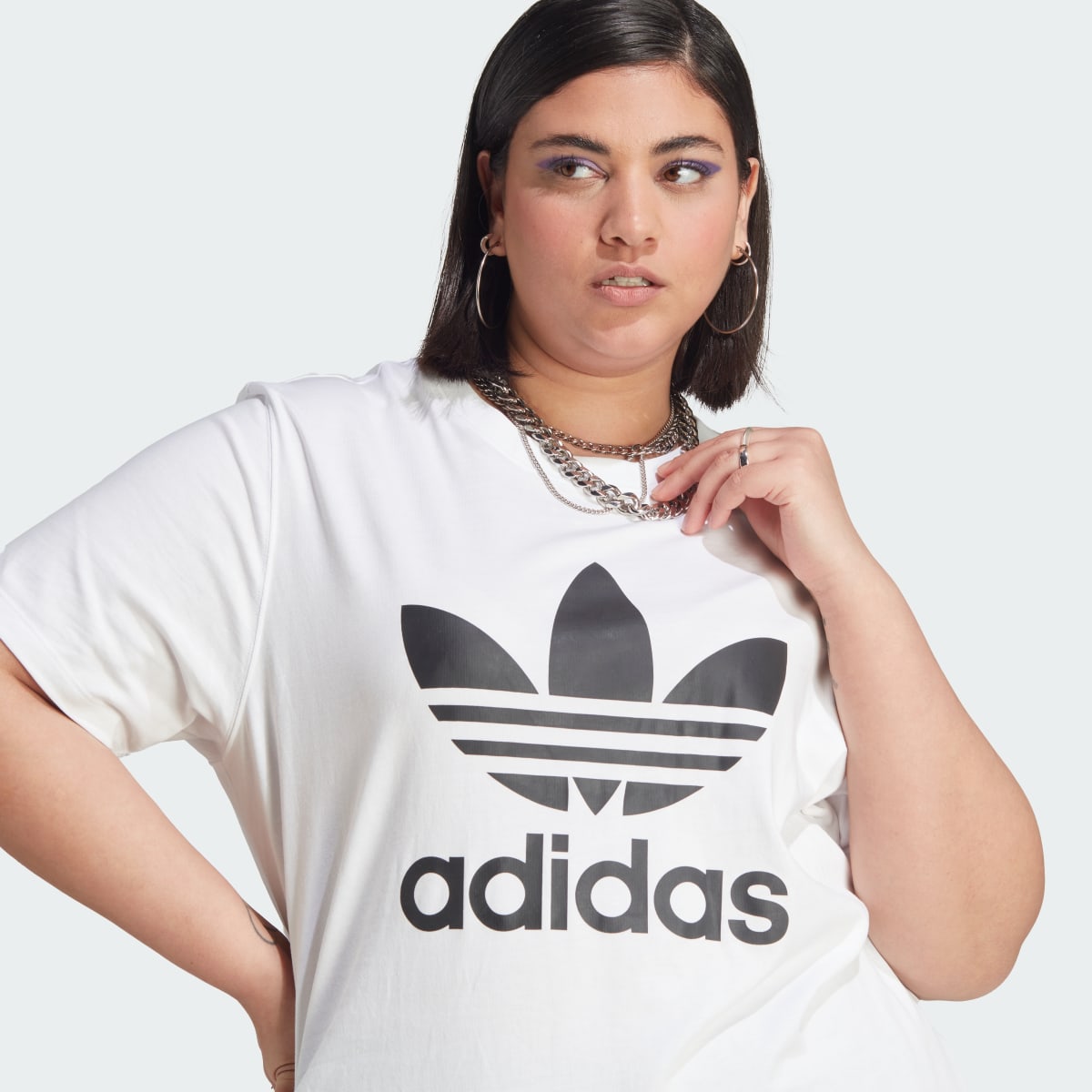 Adidas Adicolor Classics Trefoil T-Shirt (Plus Size). 6