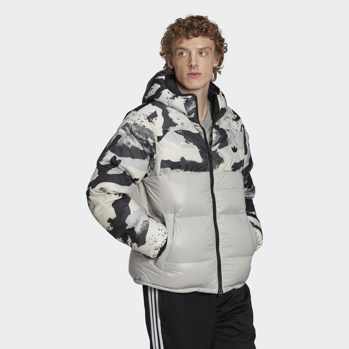 Adidas Down Regen Camo Hooded Puffer Jacket. 4