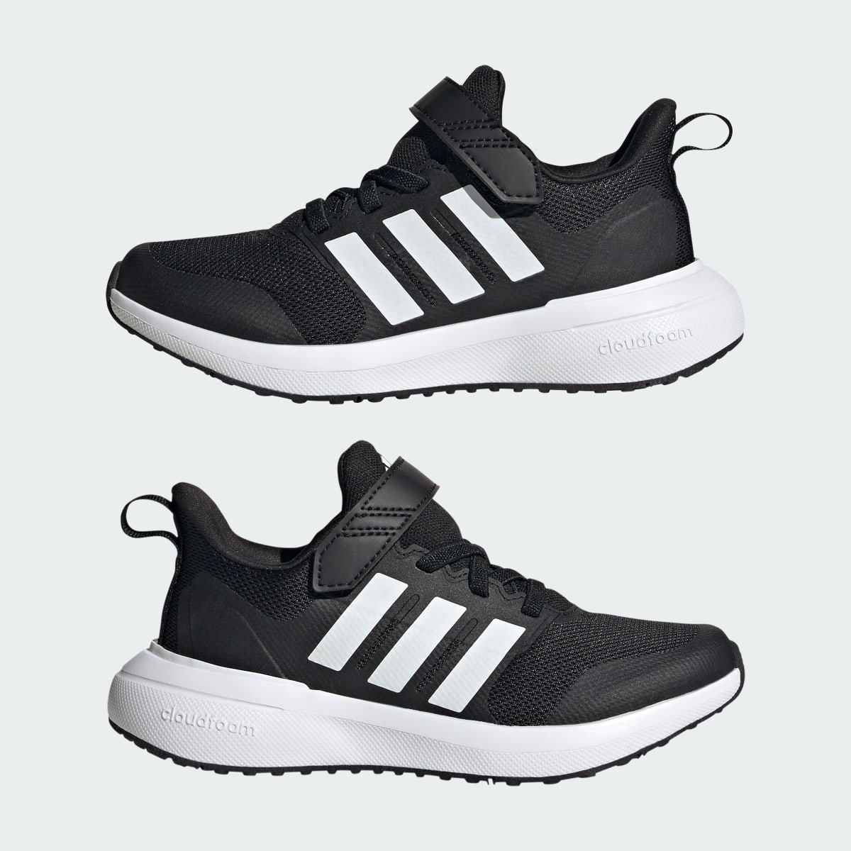 Adidas Chaussure à lacets élastiques et scratch FortaRun 2.0 Cloudfoam. 8