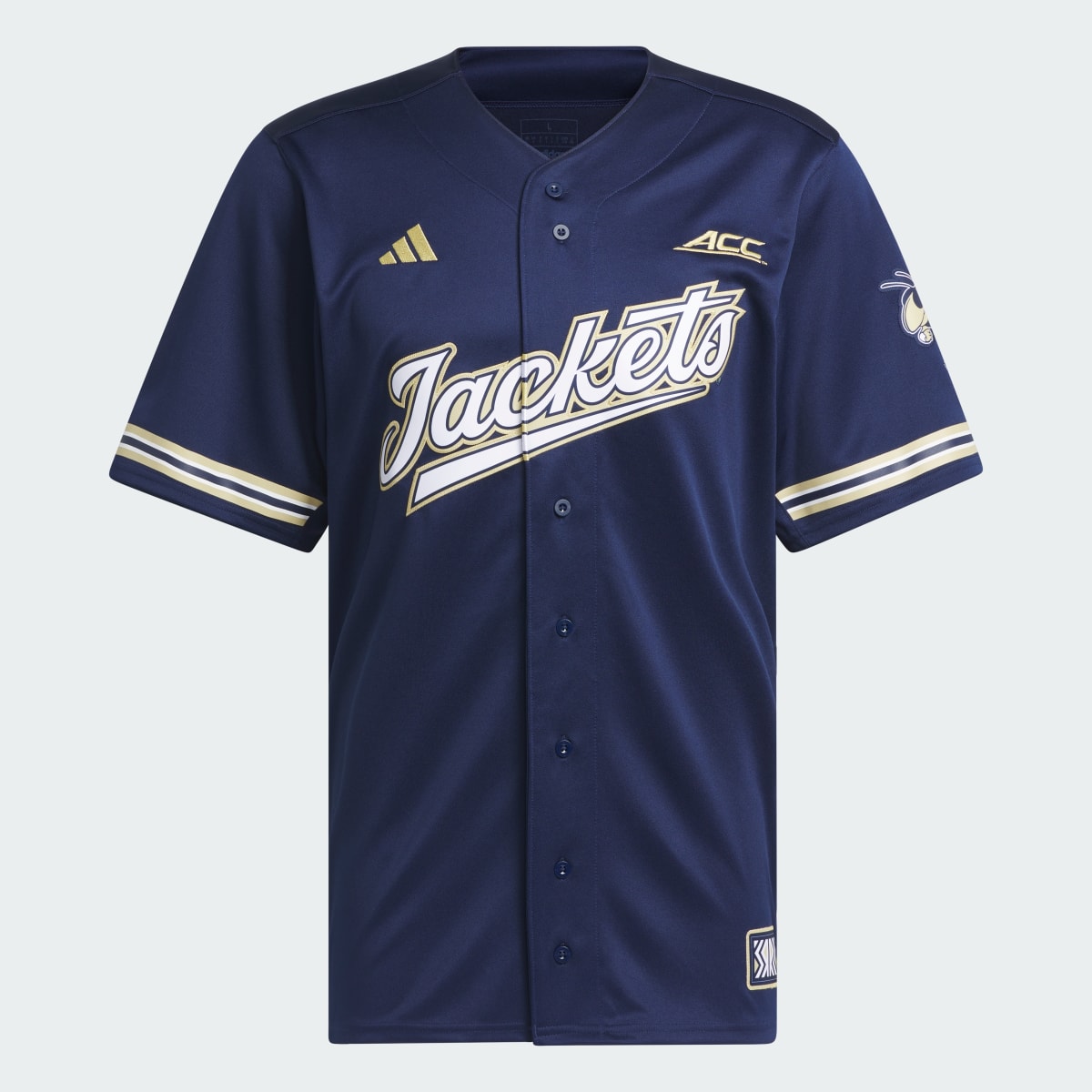 Adidas Georgia Tech Reverse Retro Replica Baseball Jersey. 5