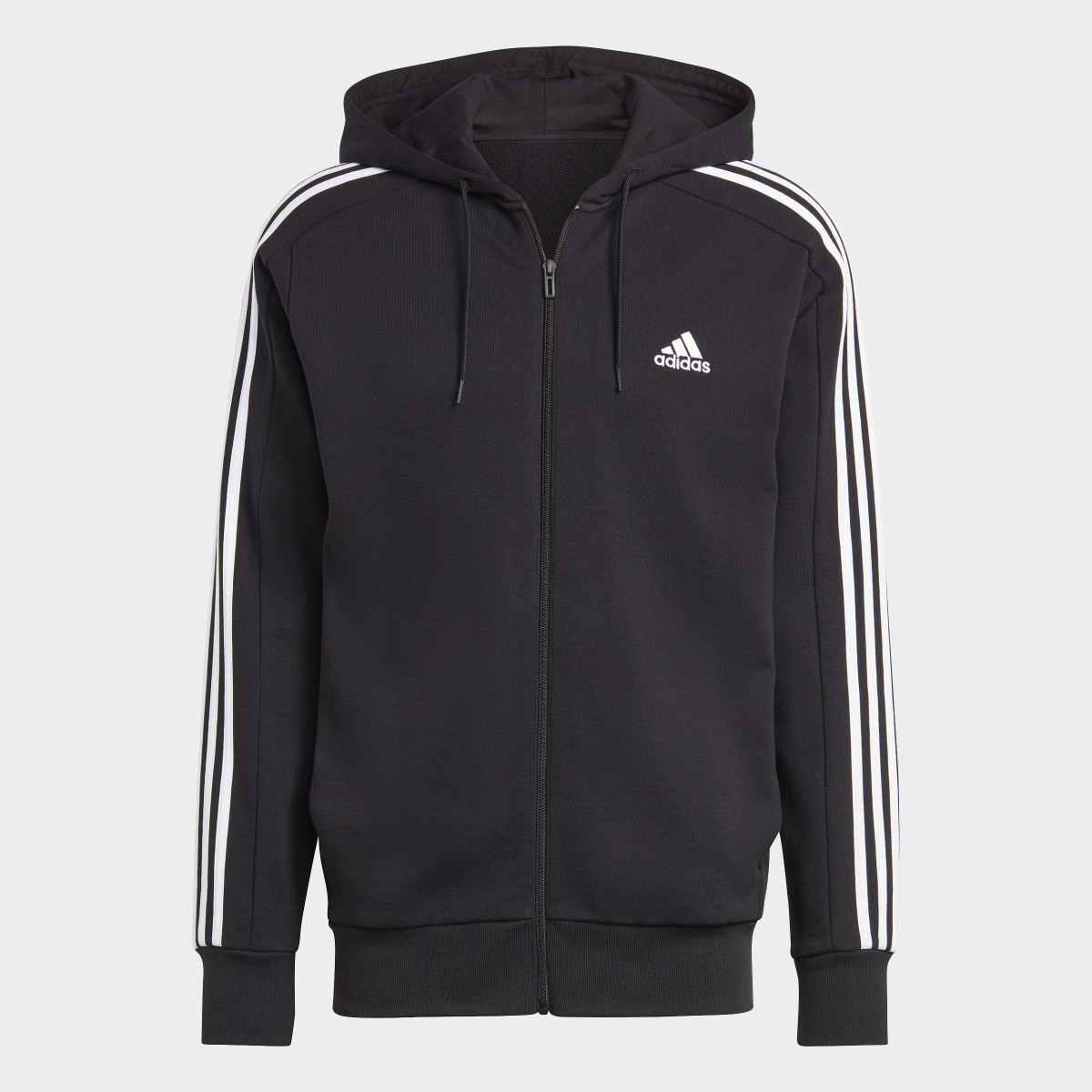 Adidas Essentials French Terry 3-Stripes Full-Zip Hoodie. 5