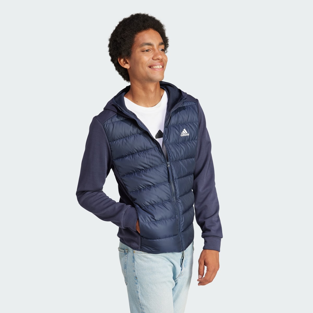 Adidas Chaqueta con capucha Essentials Hybrid Down. 4