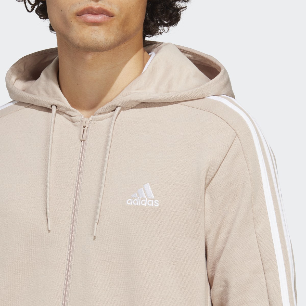 Adidas Chaqueta con capucha Essentials French Terry 3 bandas. 6