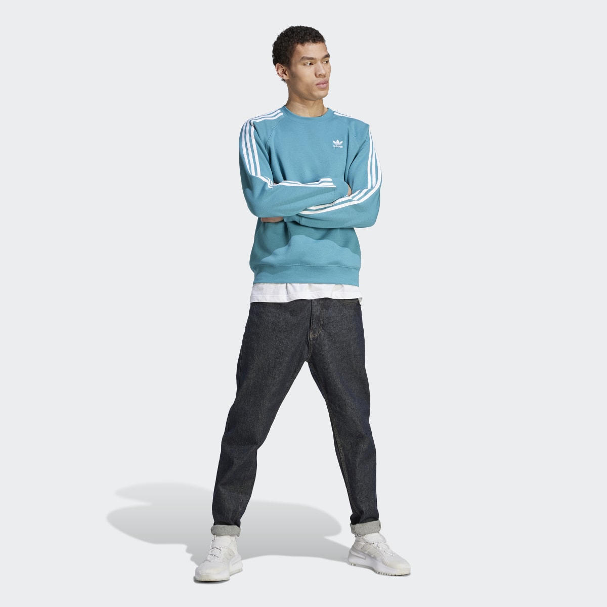 Adidas Adicolor Classics 3-Stripes Crew Sweatshirt. 5