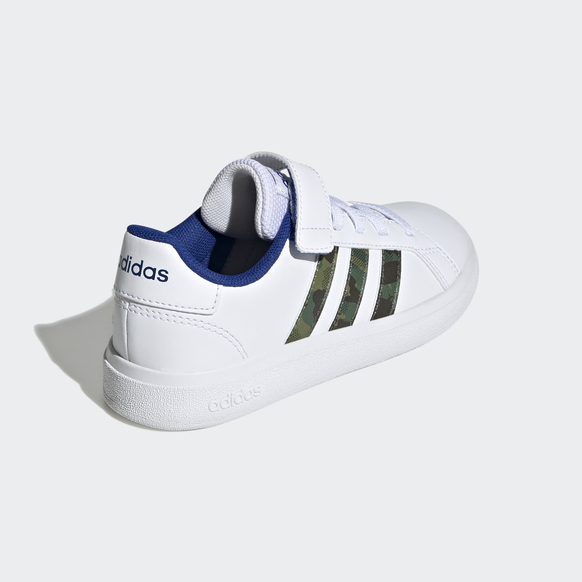 Adidas Grand Court Lifestyle Court Elastic Lace and Top Strap Shoes. 6