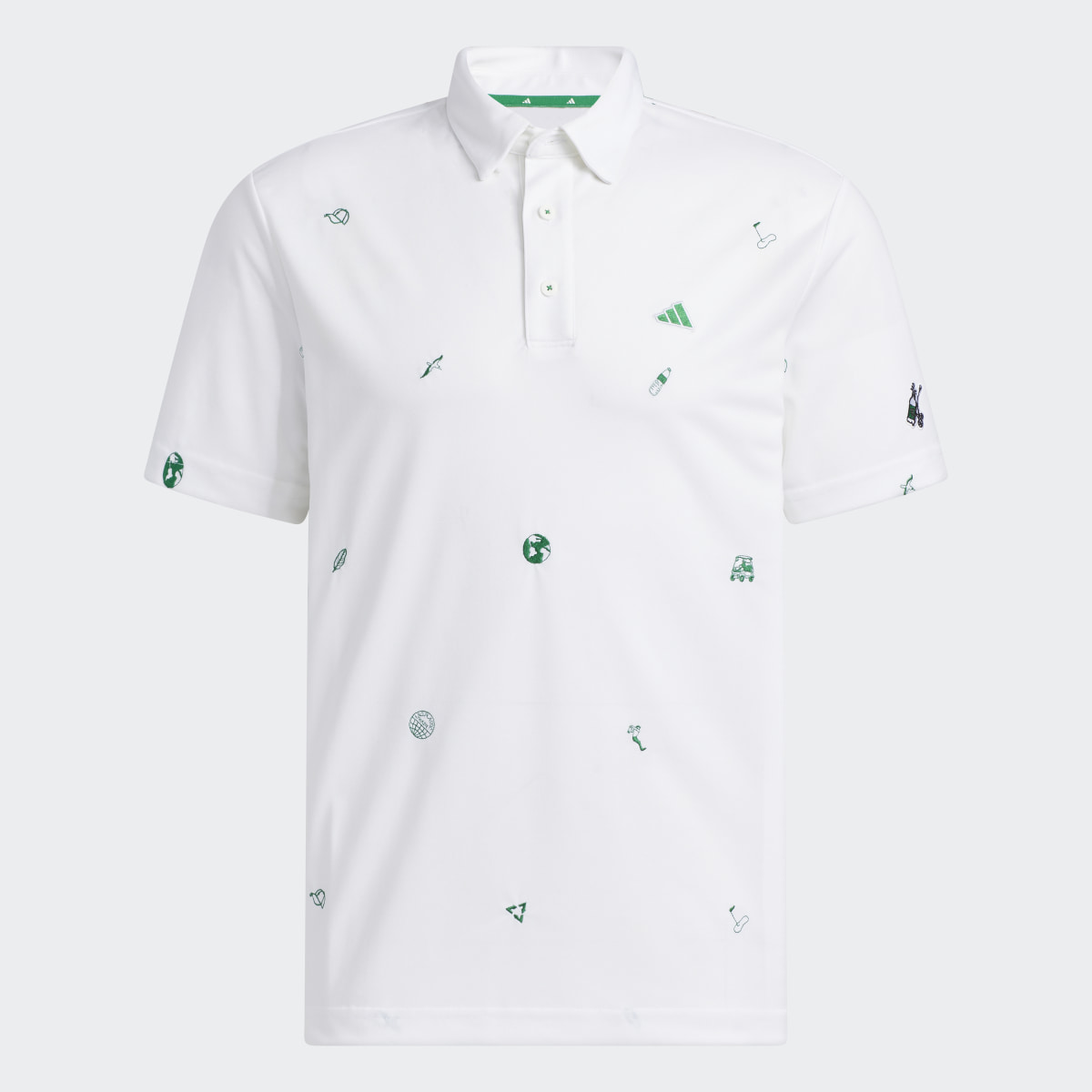 Adidas Play Green Monogram Polo Shirt. 6