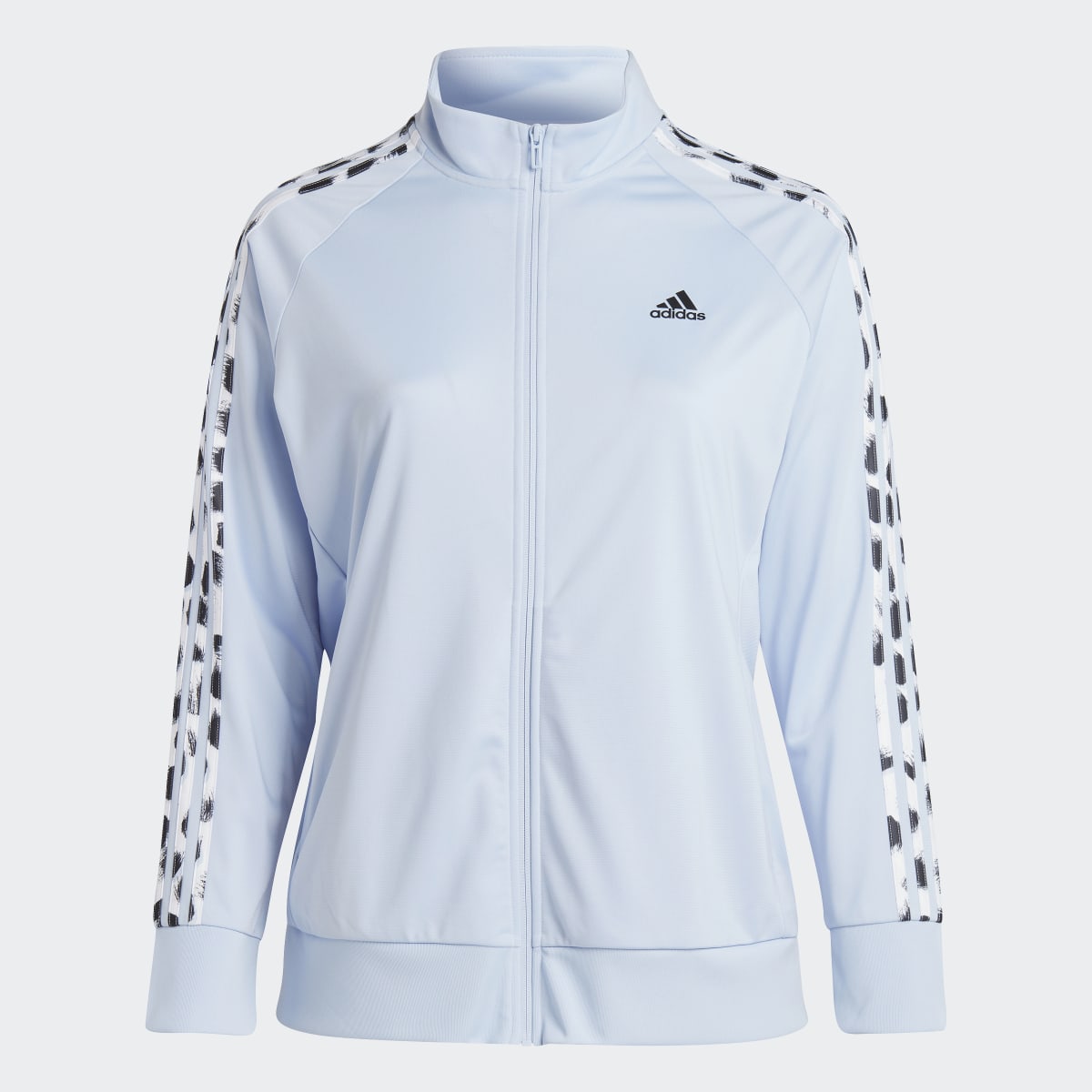 Adidas Essentials Warm-Up Tricot Slim 3-Stripes Track Jacket (Plus Size). 5