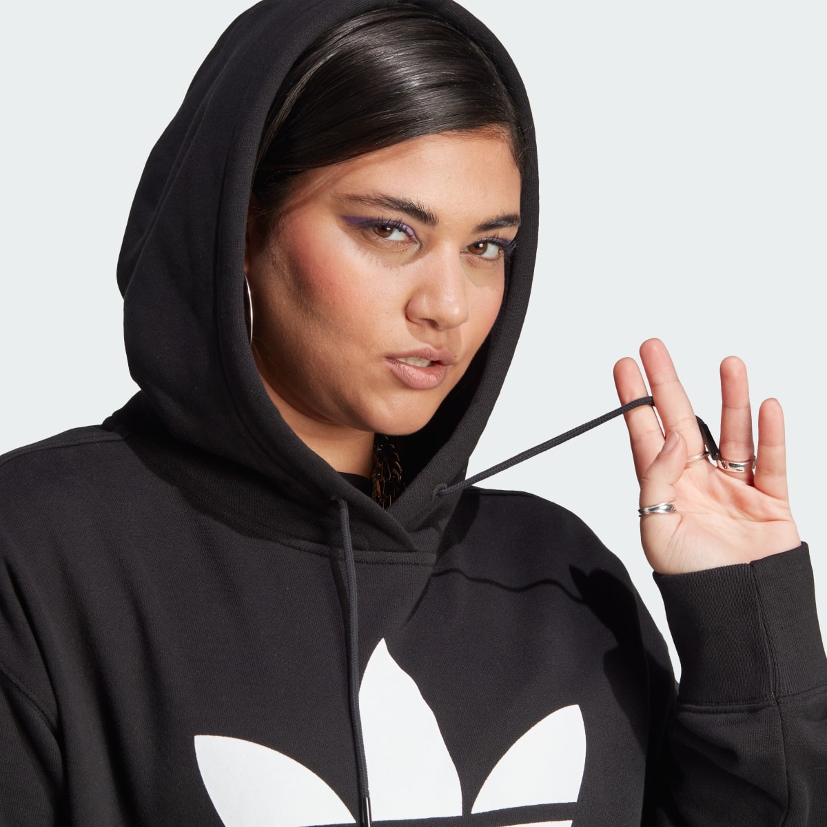 Adidas Adicolor Trefoil Hoodie (Plus Size). 6