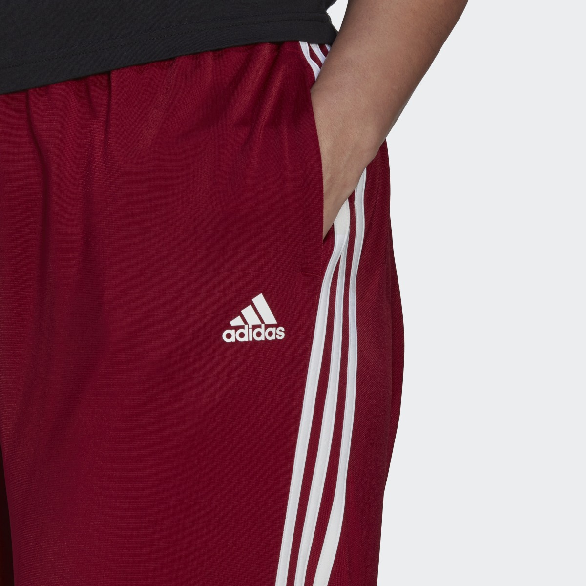 Adidas Essentials Warm-Up Slim Tapered 3-Stripes Track Pants (Plus Size). 5