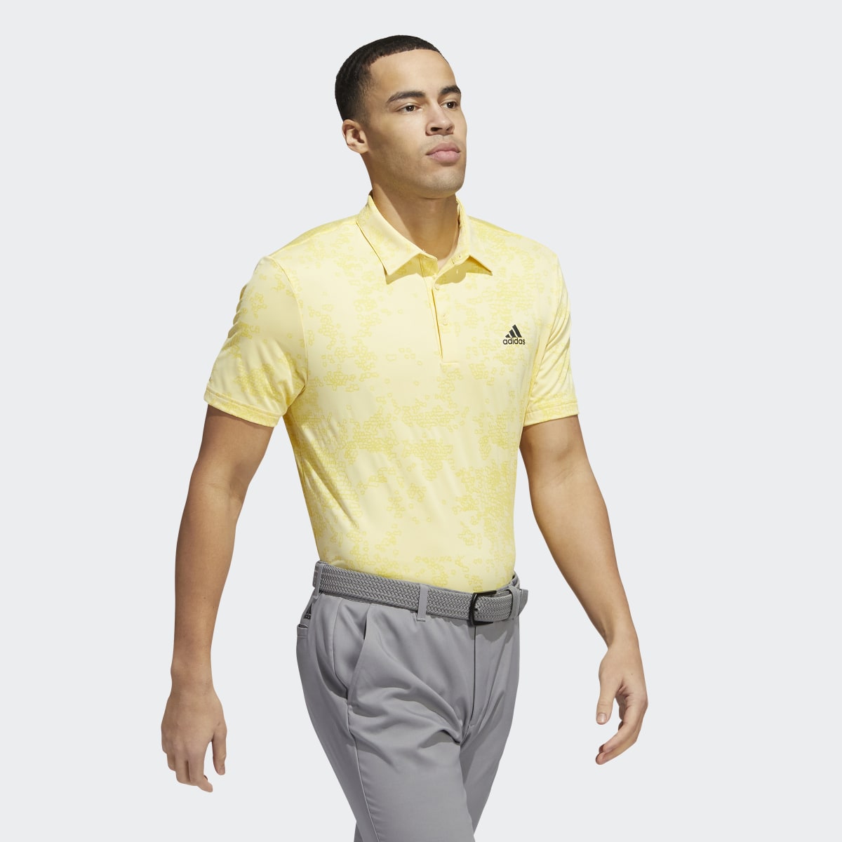 Adidas Jacquard Golf Polo Shirt. 4