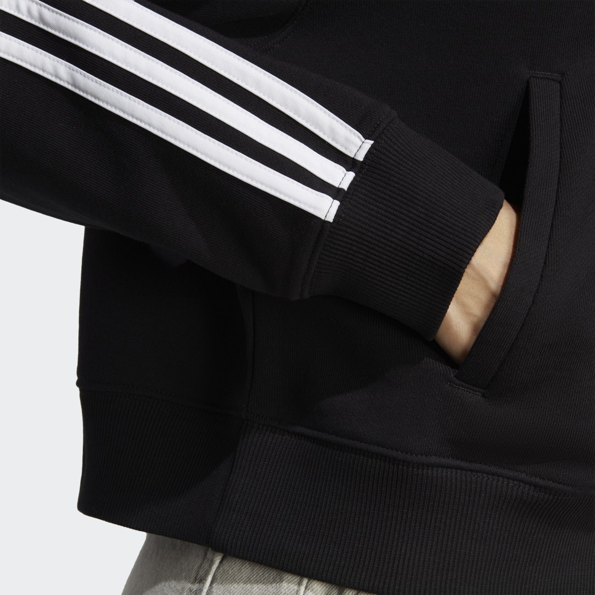 Adidas Essentials 3-Stripes French Terry Bomber Full-Zip Hoodie. 7