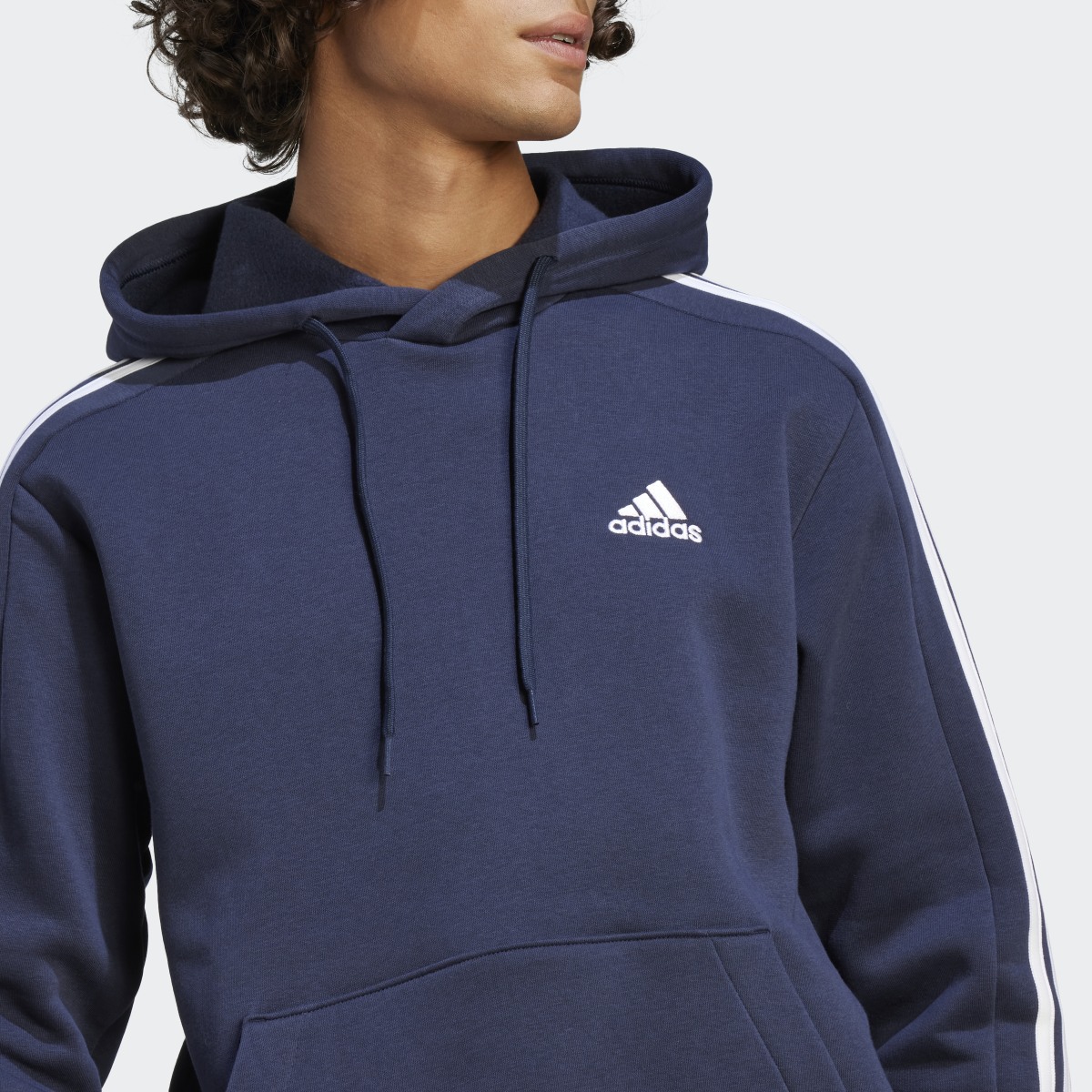 Adidas Camisola com Capuz em Fleece 3-Stripes Essentials. 6