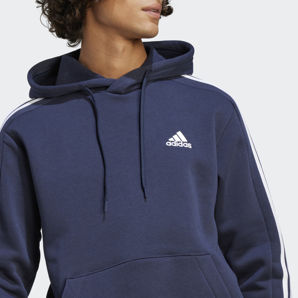 Adidas Essentials Fleece 3-Stripes Hoodie. 6