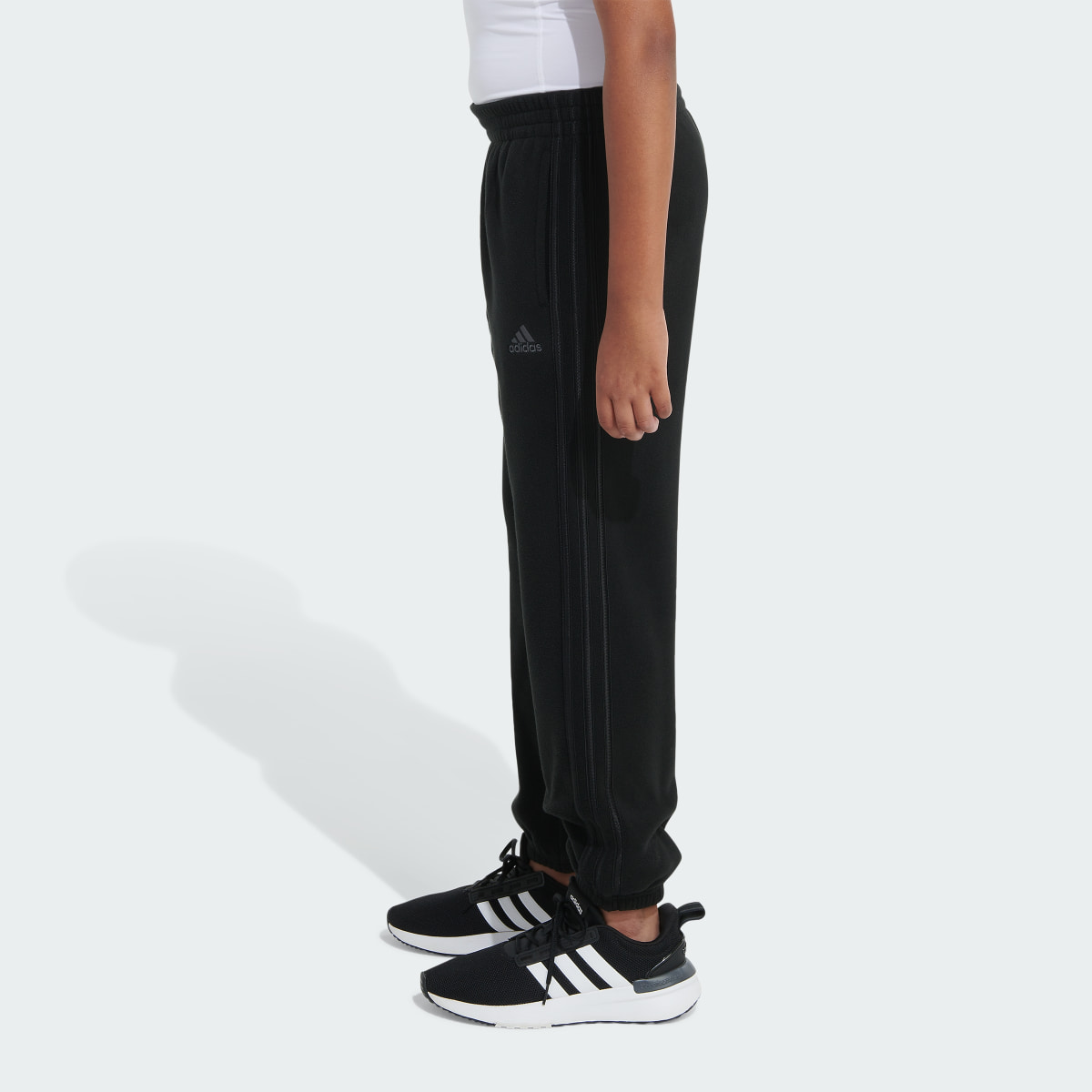 Adidas Elastic Waist 3-Stripe Cozy Joggers. 6