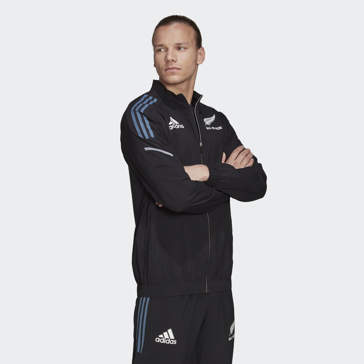 Adidas All Blacks Primeblue Rugby Präsentationsjacke. 5