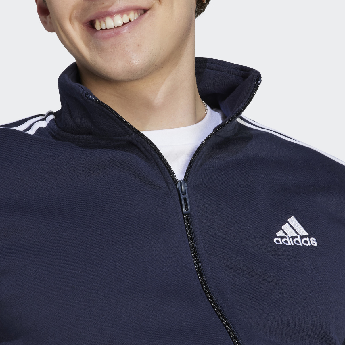 Adidas Basic 3-Stripes Fleece Track Suit. 8