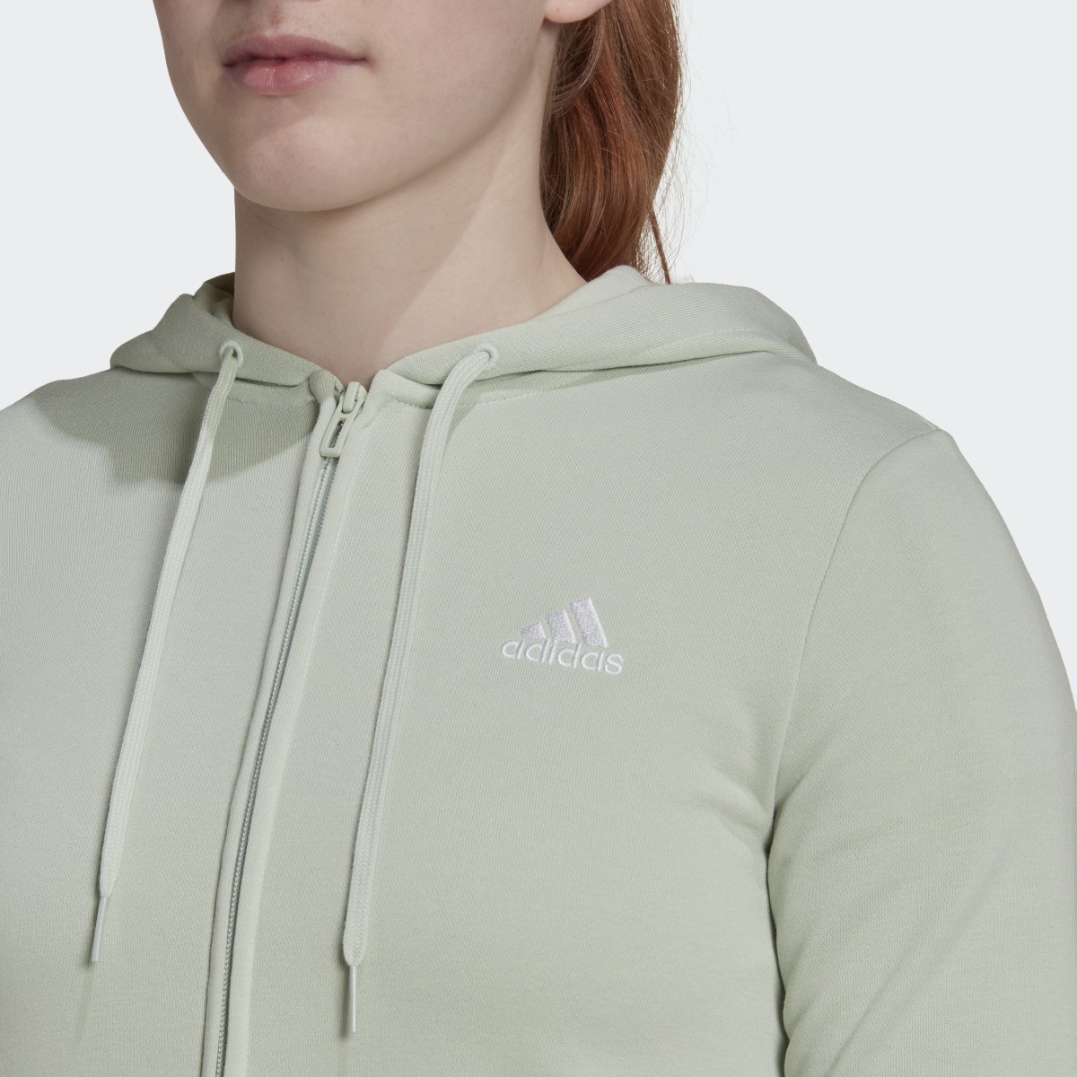 Adidas Essentials Logo Full-Zip Kapüşonlu Üst. 6