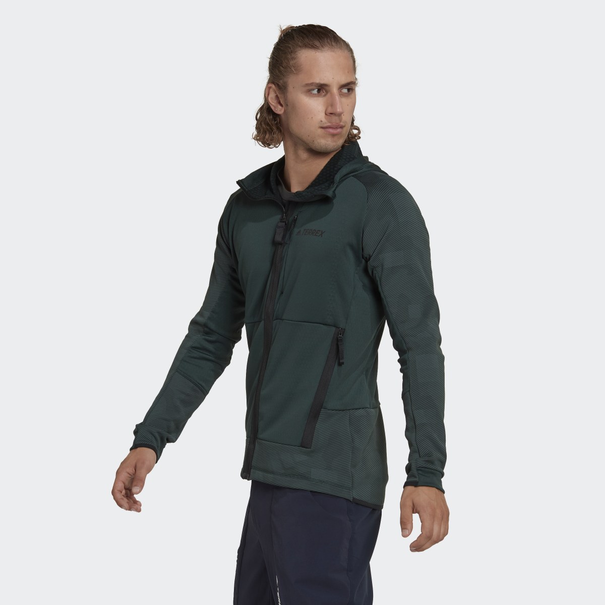 Adidas Chaqueta con capucha Terrex Tech Flooce Hiking Fleece. 6