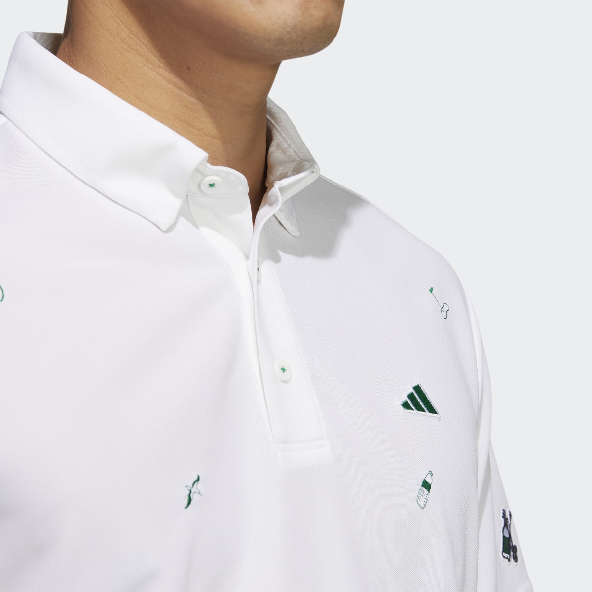 Adidas Play Green Monogram Polo Shirt. 10