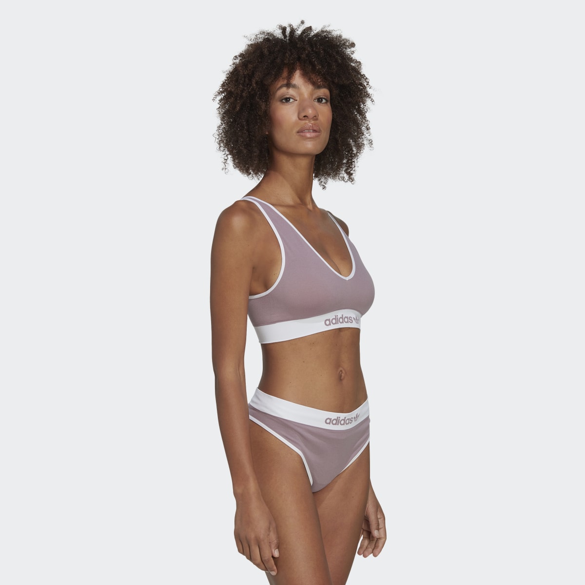 Adidas Modern Flex Cotton Scoop Low Back Bralet. 4