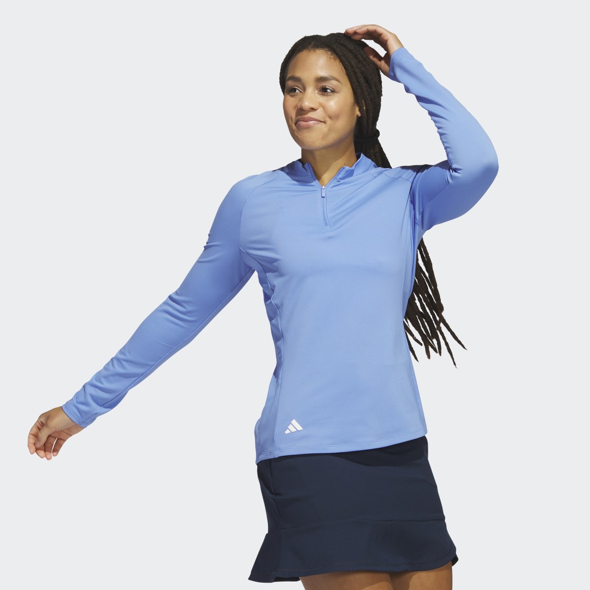Adidas Quarter-Zip Long Sleeve Golf Polo Shirt. 4