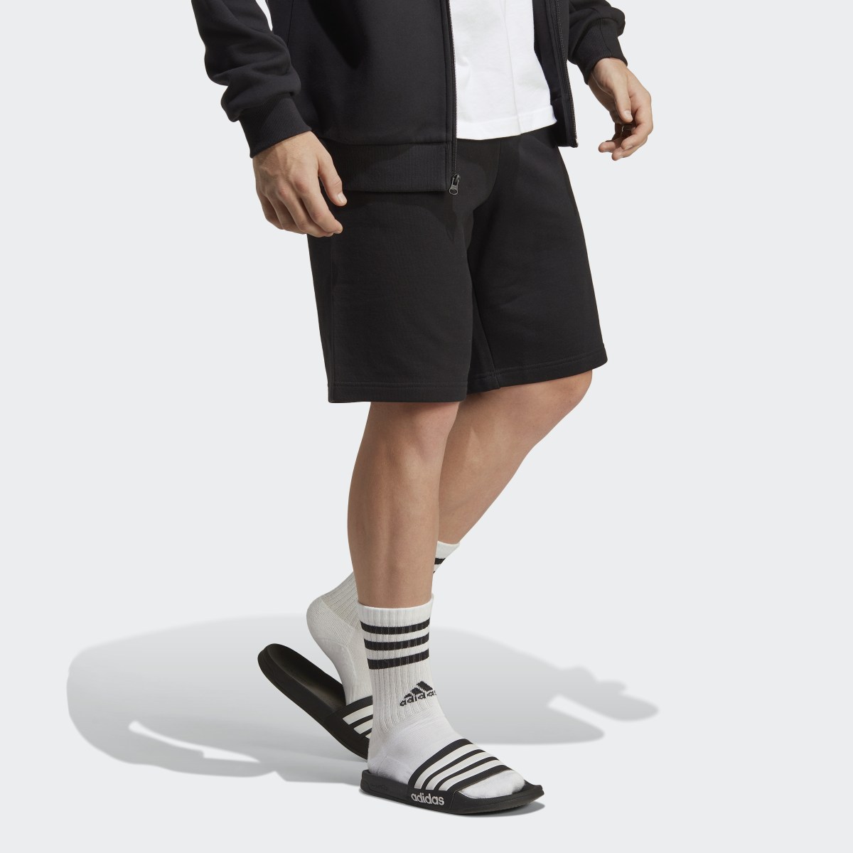 Adidas Essentials Big Logo French Terry Shorts. 4