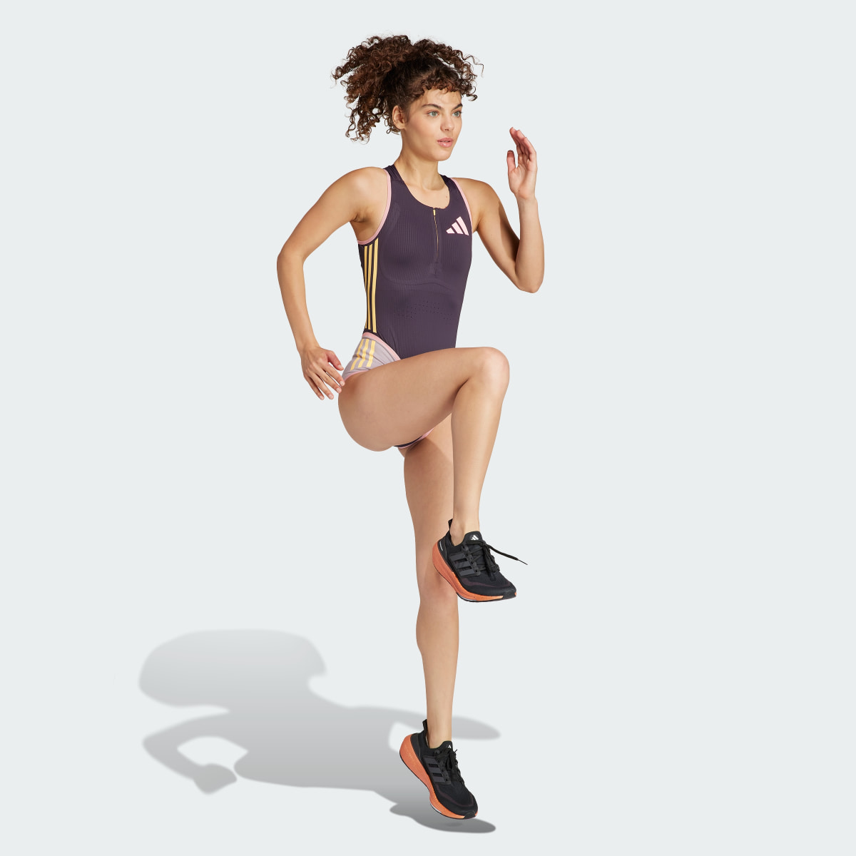 Adidas Adizero Promo Running Kısa Kollu Leotard. 4