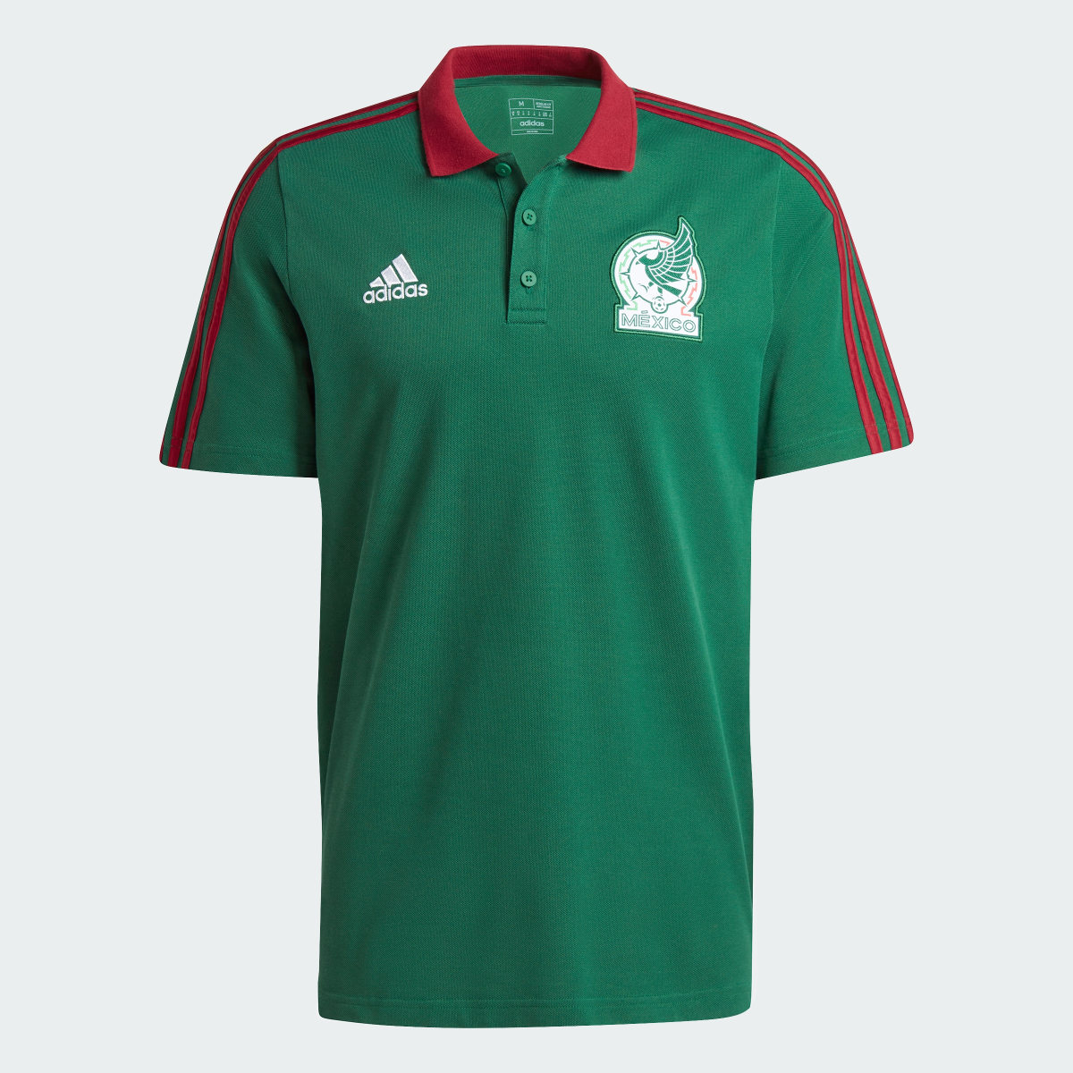 Adidas Playera Polo ADN 3 Franjas Selección Nacional de México. 5