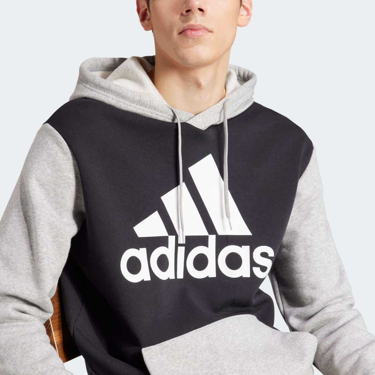 Adidas Sudadera con Gorro Essentials Felpa Logo Grande. 6