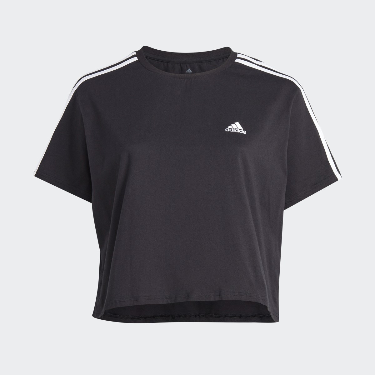 Adidas T-shirt Essentials 3-Stripes Single Jersey Crop (Curvy). 5