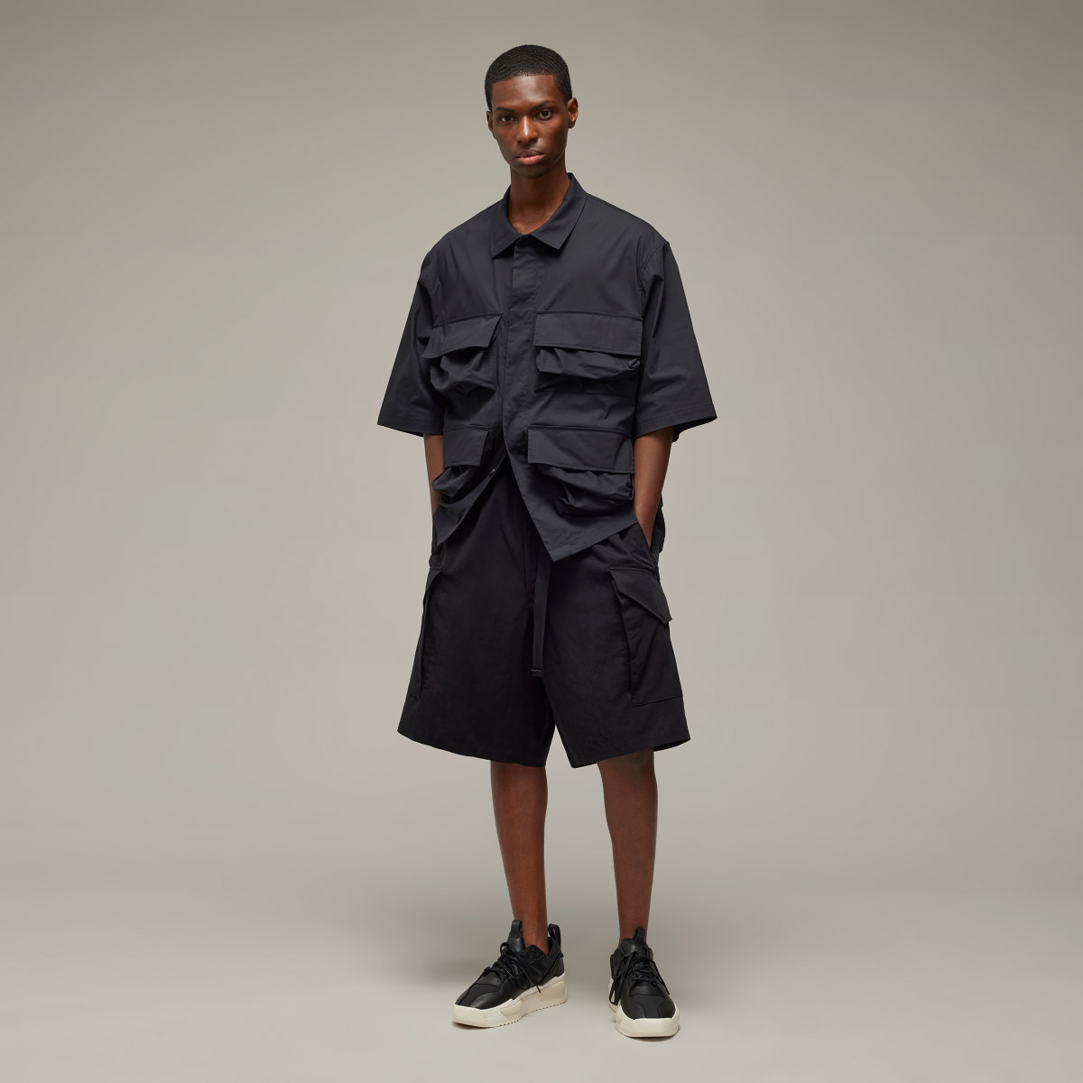 Adidas Y-3 Washed Twill Shorts. 4