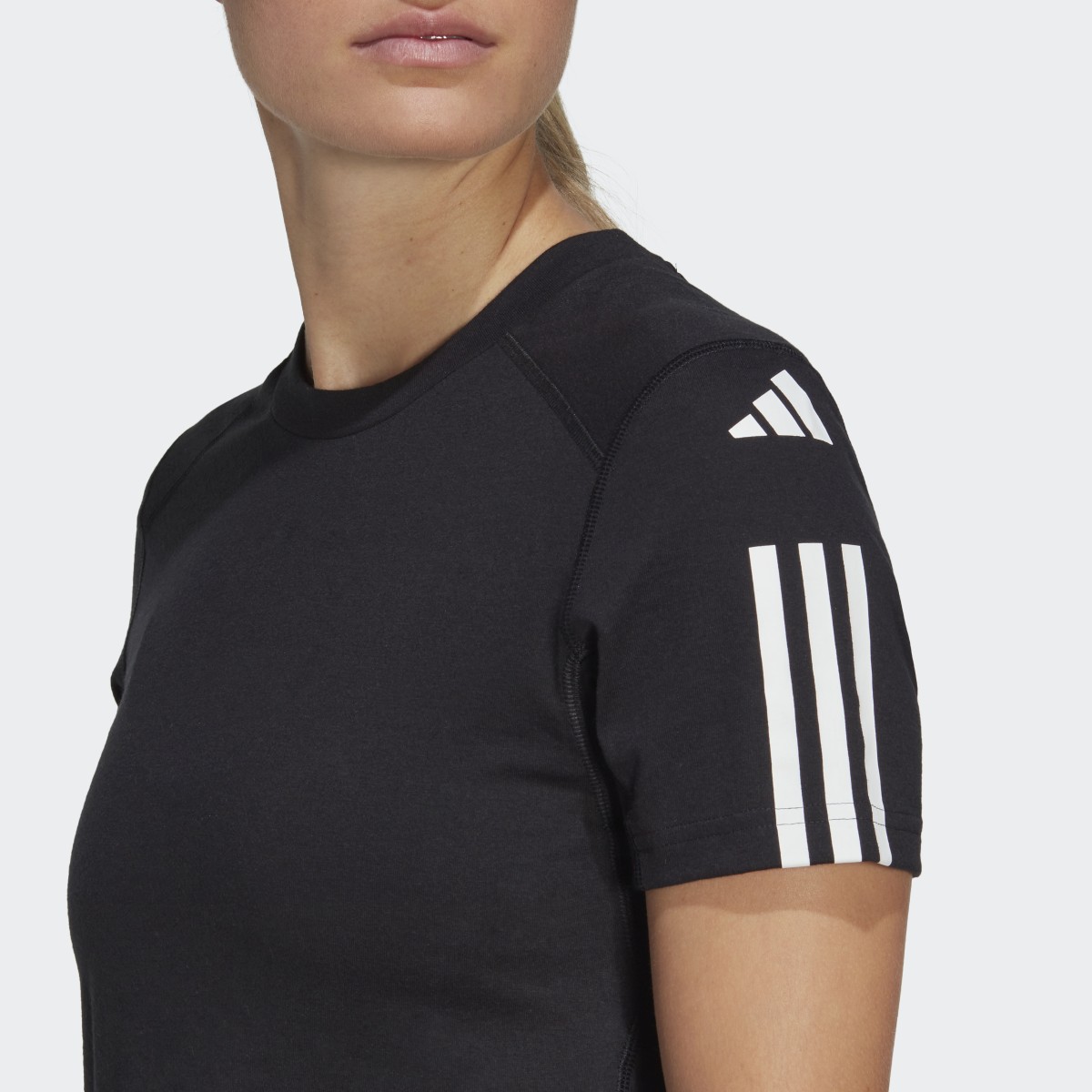 Adidas Train Essentials Train Cotton 3-Stripes Crop Tee. 6