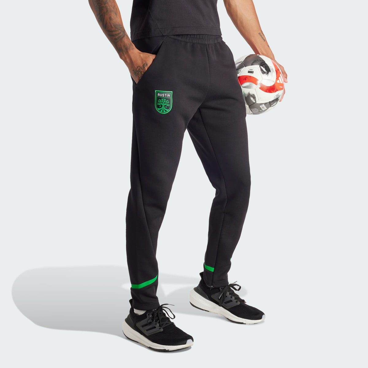 Adidas Austin FC Designed for Gameday Travel Pants. 4