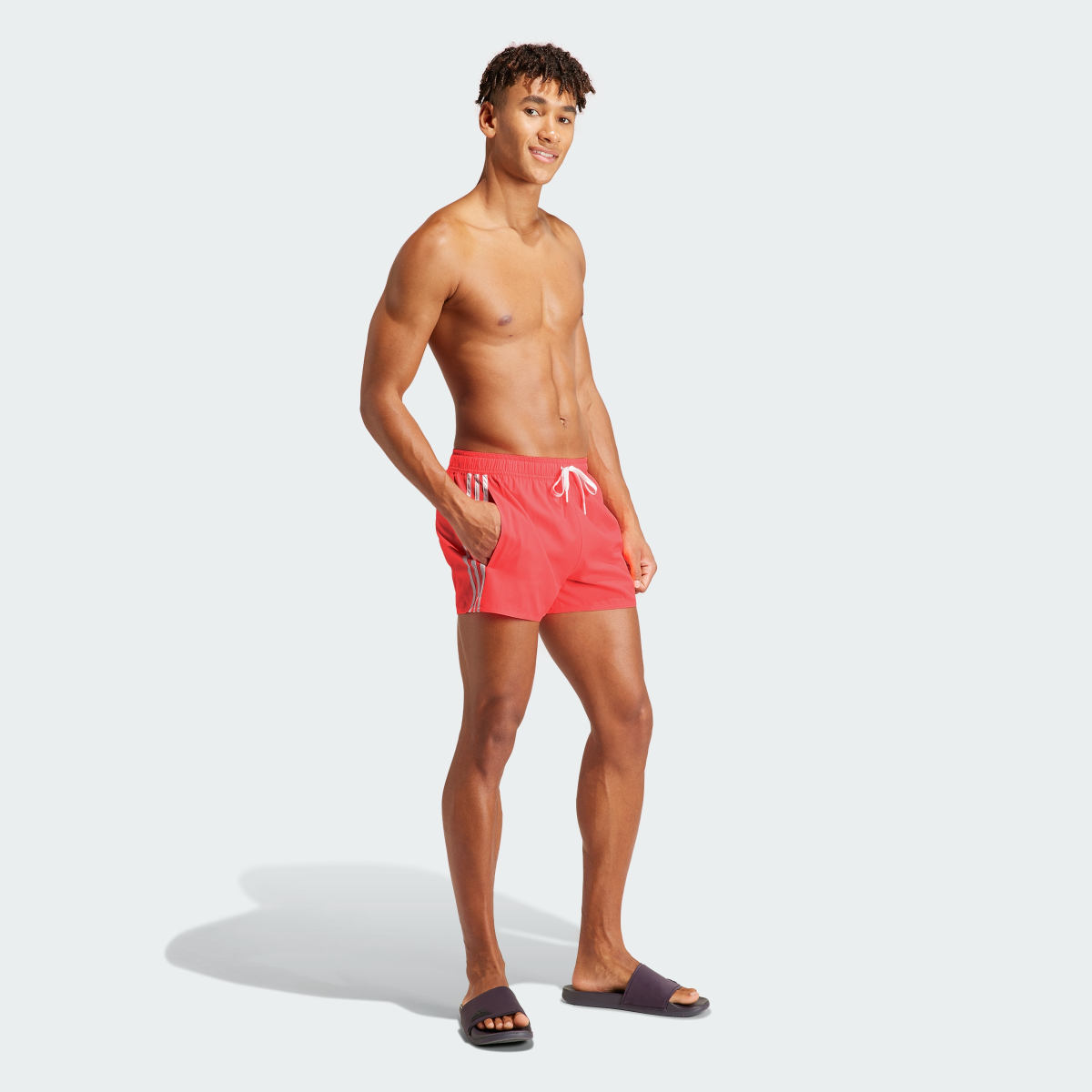 Adidas 3-Stripes CLX Swim Shorts. 4