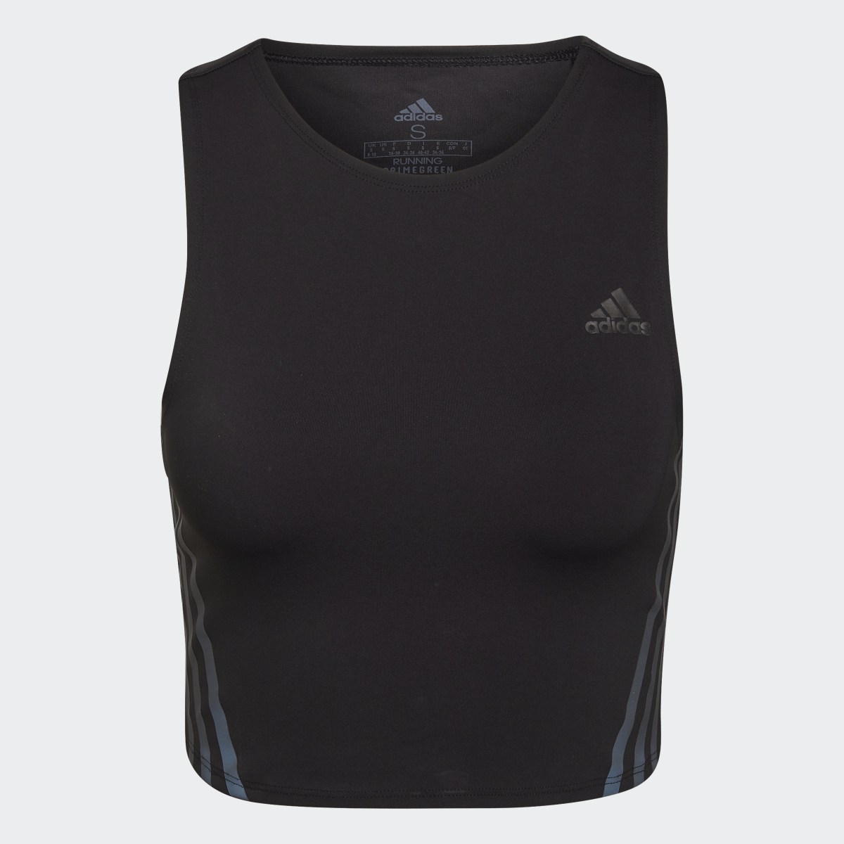 Adidas Run Icons 3-Streifen Cooler Running Crop-Top. 5