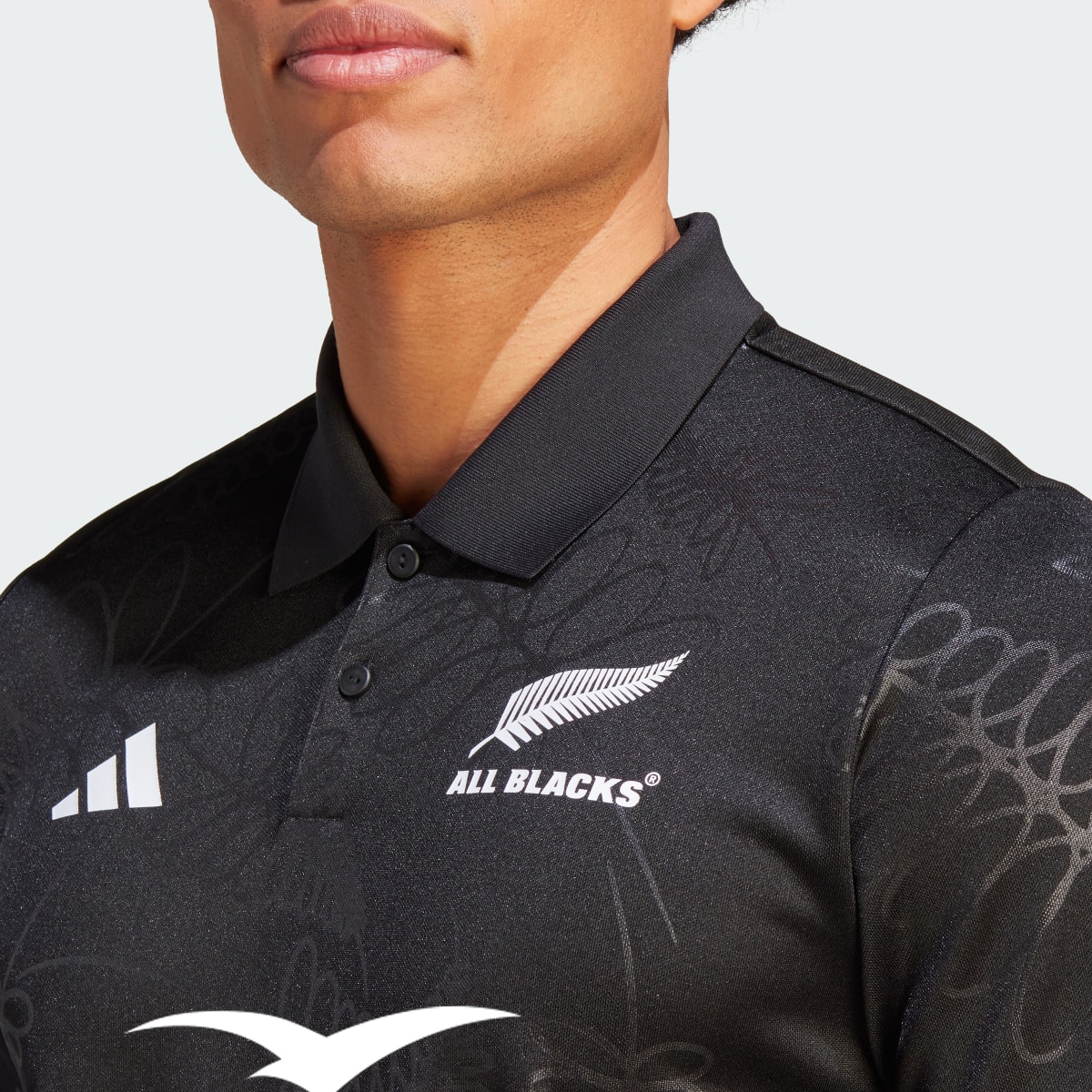 Adidas All Blacks Rugby Supporters Polo Shirt. 6