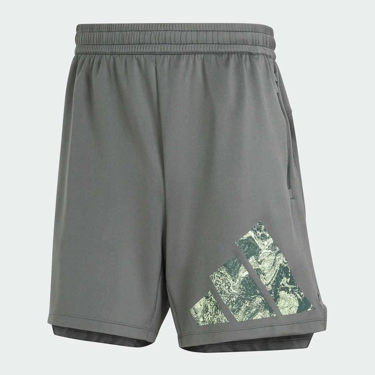 Adidas Workout Logo Knit Shorts. 4