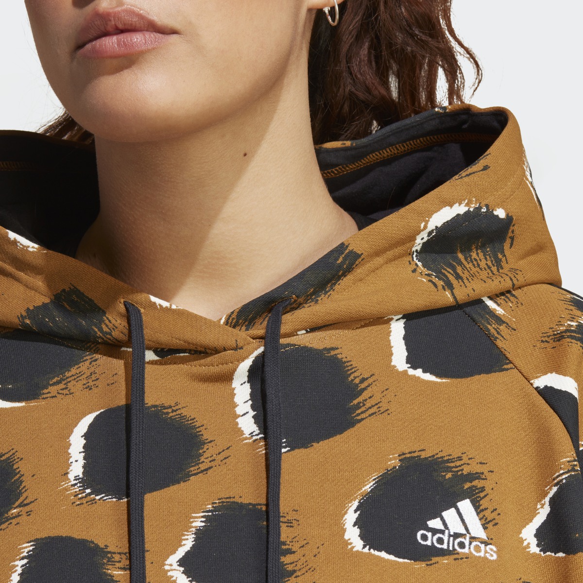 Adidas Essentials 3-Streifen Animal Print Hoodie – Große Größen. 6