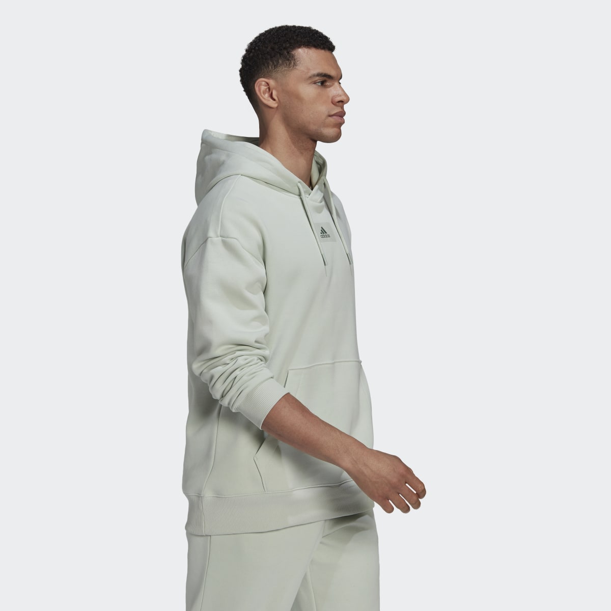 Adidas Essentials FeelVivid Cotton Fleece Drop Shoulder Hoodie. 4