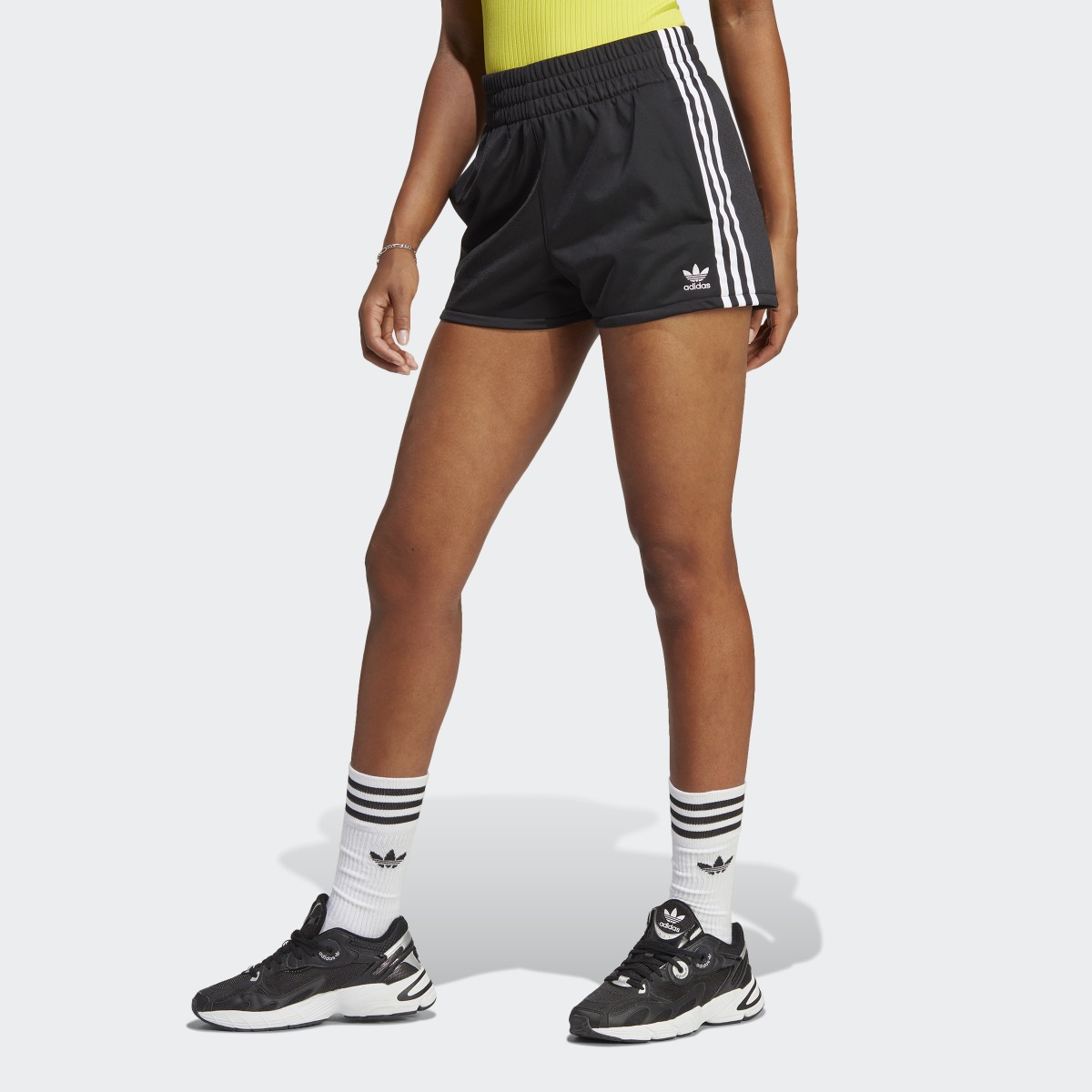 Womens 3 stripe adidas shorts top