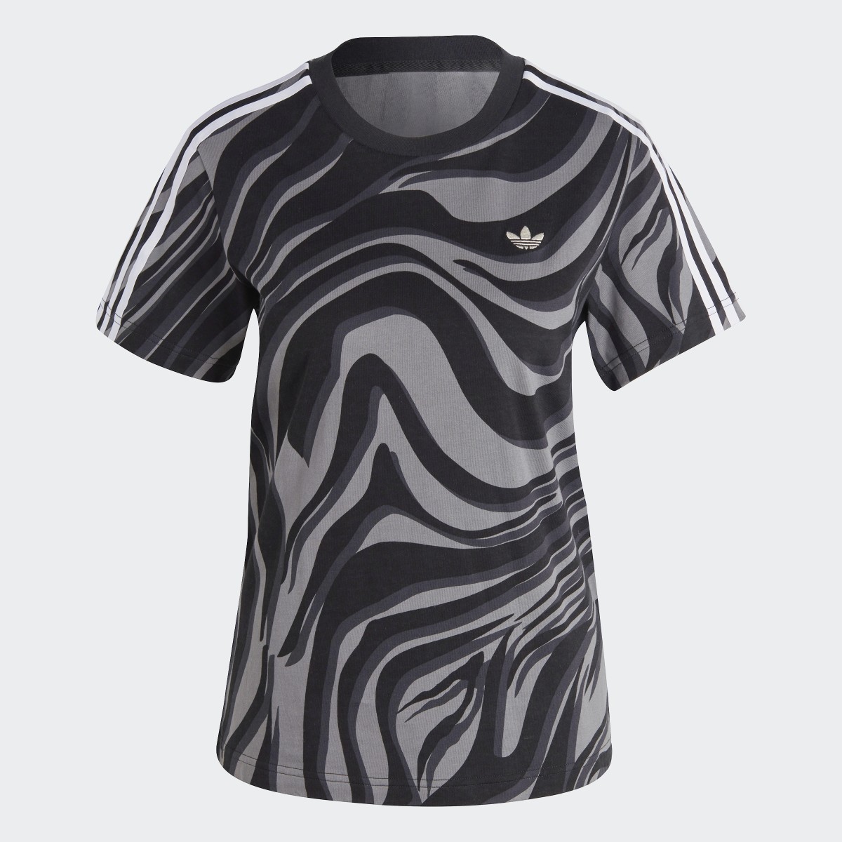 Adidas Abstract Allover Animal Print T-Shirt. 5