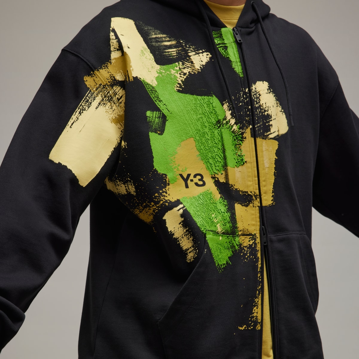 Adidas Y-3 Placed Graphic Full-Zip Hoodie. 7