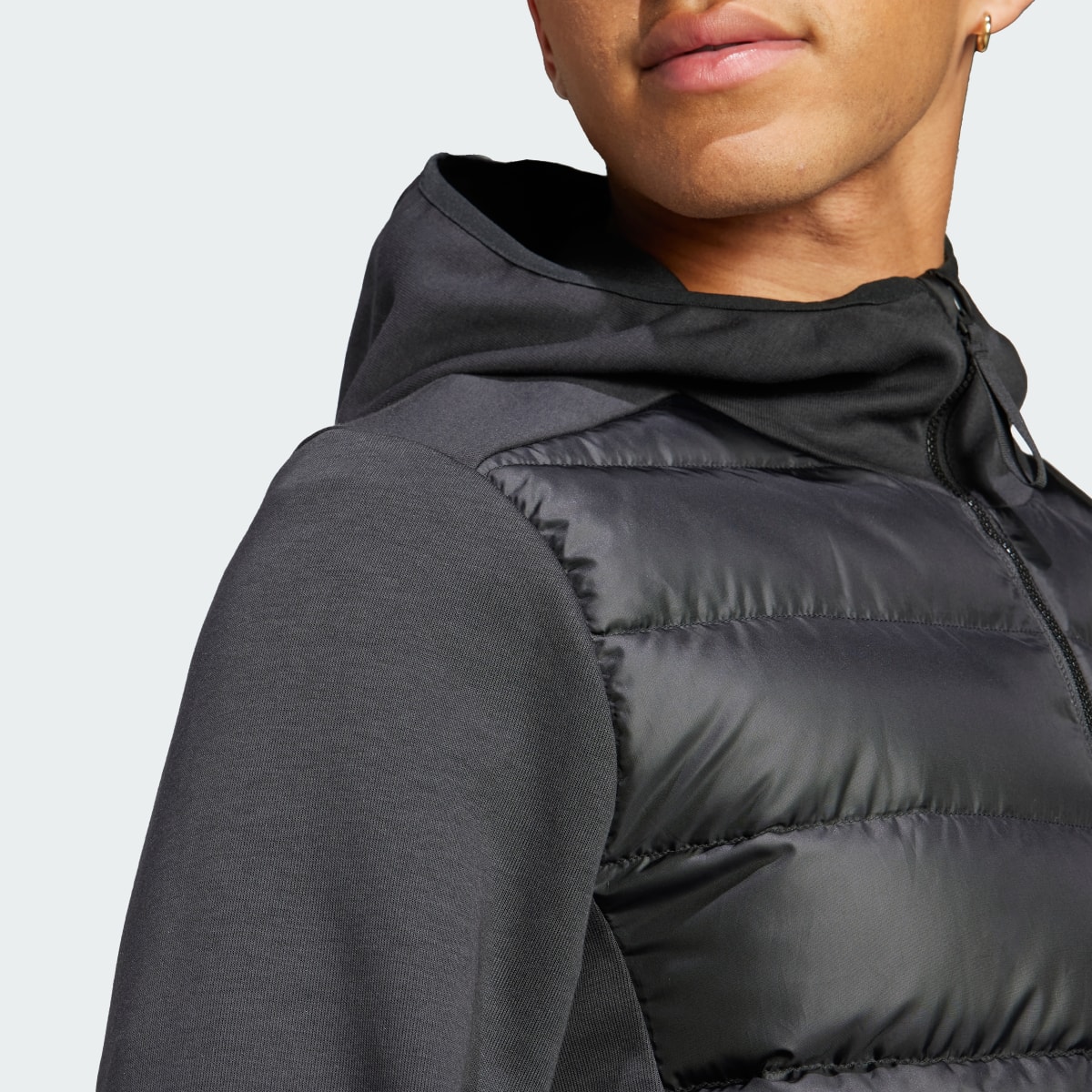 Adidas Essentials Hybrid Down Hooded Jacket. 7
