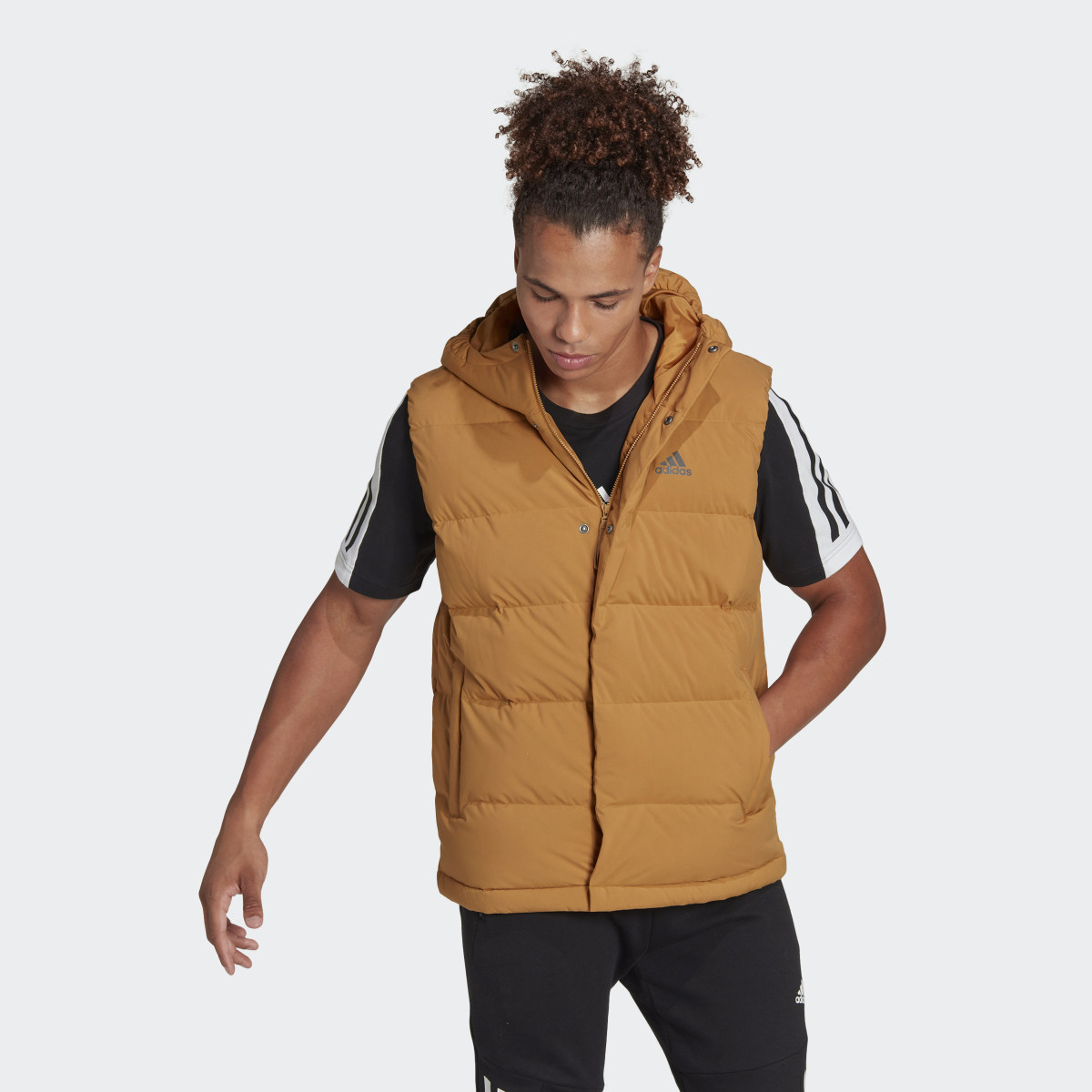 Adidas Helionic Hooded Down Vest. 4