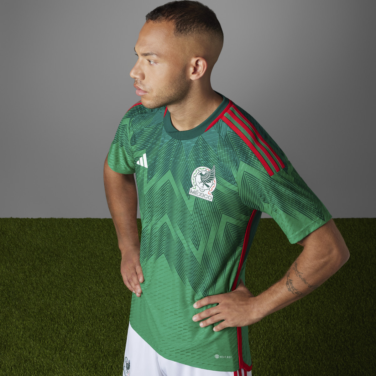 Adidas Mexico 22 Home Authentic Jersey. 7