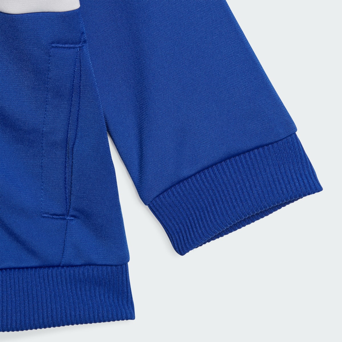 Adidas Tiberio 3-Streifen Colorblock Shiny Kids Trainingsanzug. 7