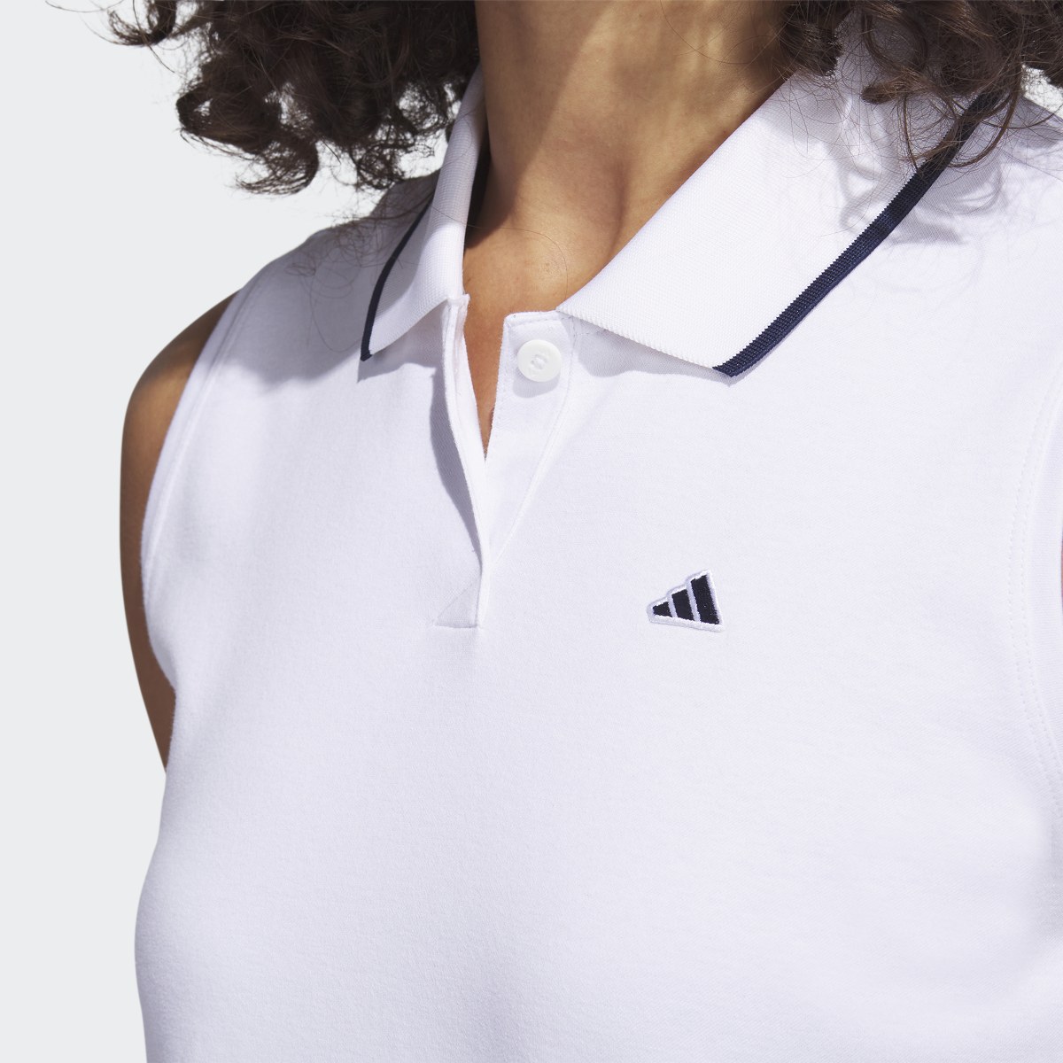 Adidas Go-To Piqué Sleeveless Golf Polo Shirt. 8