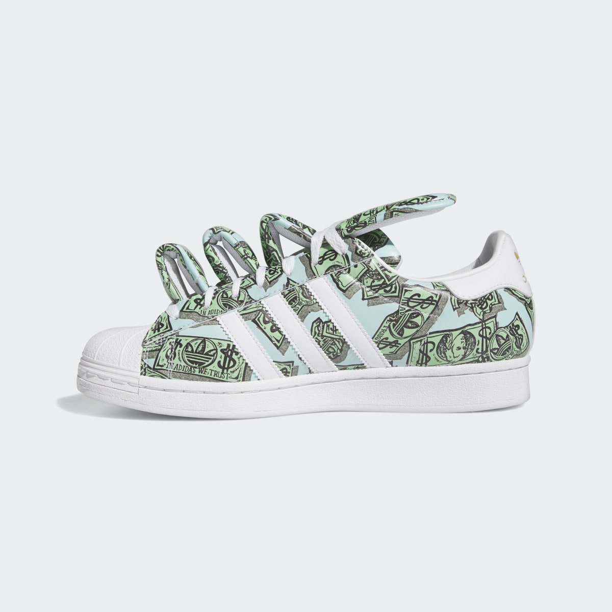 Adidas Chaussure imprimé money Jeremy Scott Superstar. 7