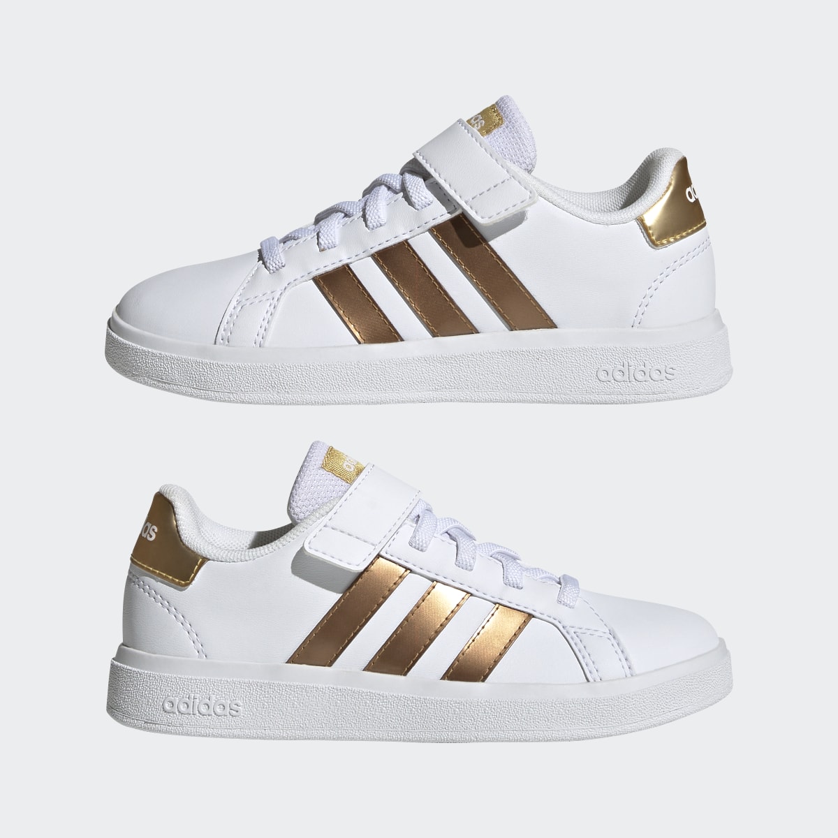 Adidas Grand Court Sustainable Lifestyle Court Elastic Lace and Top Strap Schuh. 8